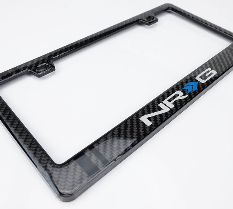 NRG Carbon License Plate Frame/ Fiber Poly Dip Finish Wet w/ NRG Logo NRG Carbon Accessories  AXOPROS