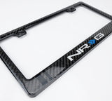 NRG Carbon License Plate Frame/ Fiber Poly Dip Finish Wet w/ NRG Logo NRG Carbon Accessories  AXOPROS