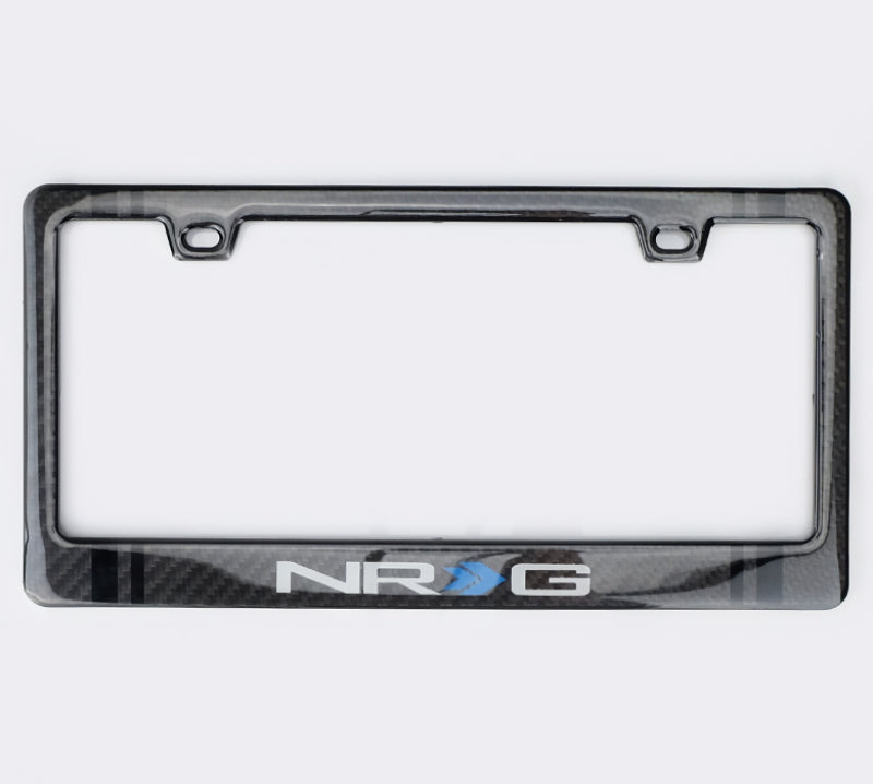 NRG Carbon License Plate Frame/ Fiber Poly Dip Finish Wet w/ NRG Logo NRG Carbon Accessories  AXOPROS