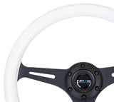 NRG Classic Wood Grain Steering Wheel (350mm) Glow-N-The-Dark Green Grip w/Black 3-Spoke Center NRG Steering Wheels  AXOPROS