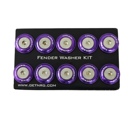 NRG Fender Washer Kit w/Rivets For Plastic (Purple) - Set of 10 NRG Hardware Kits - Other  AXOPROS