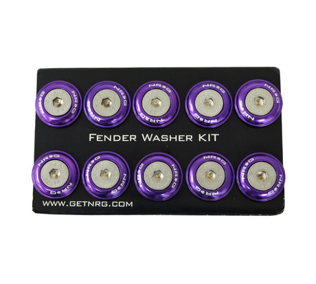 NRG Fender Washer Kit w/Rivets For Plastic (Purple) - Set of 10 NRG Hardware Kits - Other  AXOPROS