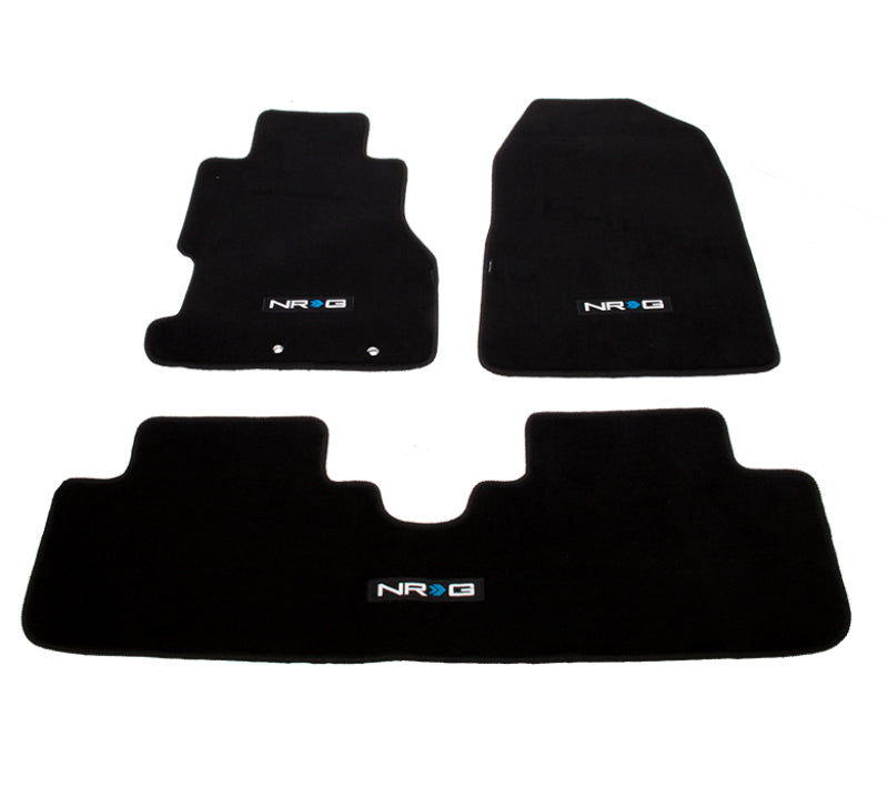 NRG Floor Mats - 02-03 Honda Civic Si 3DR Coupe (NRG Logo) - 3pc. NRG Floor Mats Carpeted  AXOPROS