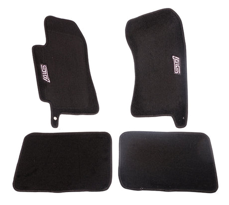 NRG Floor Mats - 04-07 Subaru WRX STI (STi Logo) - 4pc. NRG Floor Mats Carpeted  AXOPROS