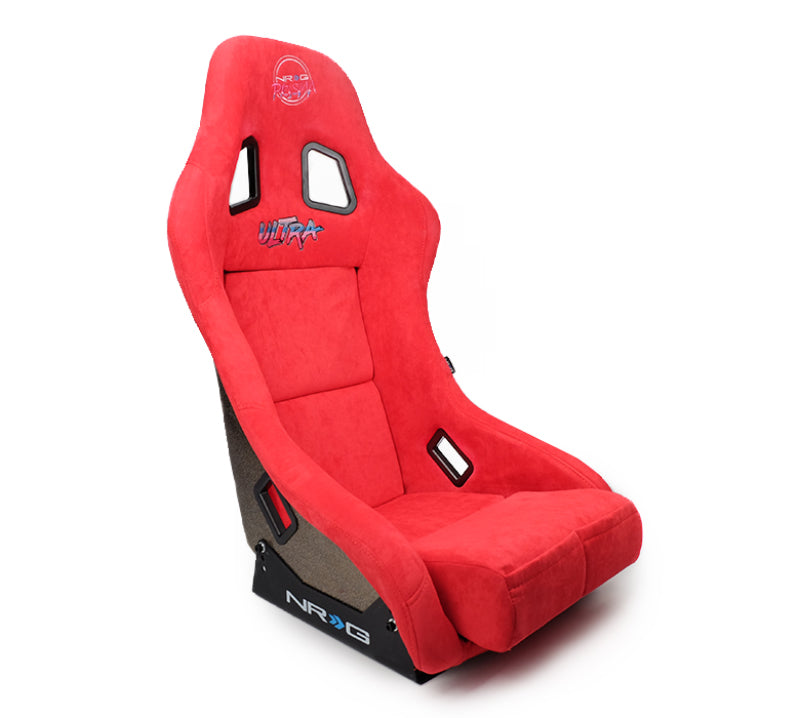 NRG FRP Bucket Seat ULTRA Edition - Medium (Red Alcantara/Pearlized Back) NRG Race Seats  AXOPROS