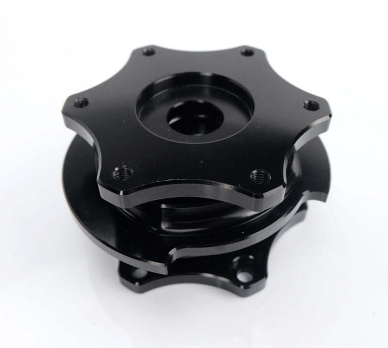 NRG Quick Release SFI SPEC 42.1 - Shiny Black Body / Shiny Black Ring NRG Quick Release Adapters  AXOPROS