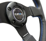 NRG Reinforced Steering Wheel (320mm) Black Leather w/Blue Stitching NRG Steering Wheels  AXOPROS