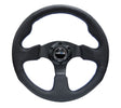 NRG Reinforced Steering Wheel (320mm) Black Leather w/Blue Stitching NRG Steering Wheels  AXOPROS