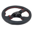 NRG Reinforced Steering Wheel (320mm) Blk Leather w/Dual Buttons NRG Steering Wheels  AXOPROS