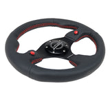 NRG Reinforced Steering Wheel (320mm) Blk Leather w/Dual Buttons NRG Steering Wheels  AXOPROS