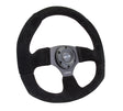 NRG Reinforced Steering Wheel (320mm Horizontal / 330mm Vertical) Black Suede w/Black Stitching NRG Steering Wheels  AXOPROS