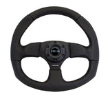 NRG Reinforced Steering Wheel (320mm Horizontal / 330mm Vertical) Leather w/Black Stitching NRG Steering Wheels  AXOPROS