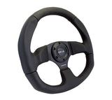 NRG Reinforced Steering Wheel (320mm Horizontal / 330mm Vertical) Leather w/Black Stitching NRG Steering Wheels  AXOPROS