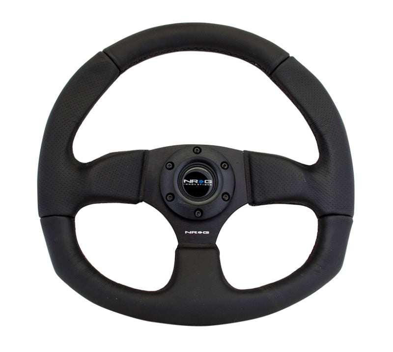 NRG Reinforced Steering Wheel (320mm Horizontal / 330mm Vertical) Leather w/Black Stitching NRG Steering Wheels  AXOPROS