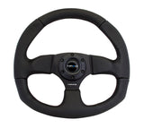 NRG Reinforced Steering Wheel (320mm Horizontal / 330mm Vertical) Leather w/Black Stitching NRG Steering Wheels  AXOPROS