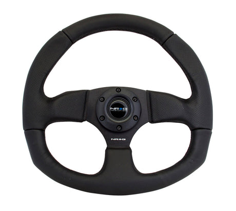 NRG Reinforced Steering Wheel (320mm Horizontal / 330mm Vertical) Leather w/Black Stitching NRG Steering Wheels  AXOPROS