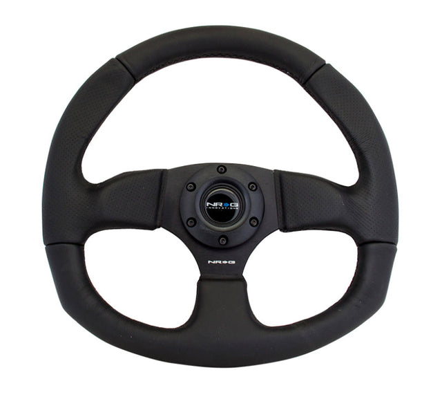 NRG Reinforced Steering Wheel (320mm Horizontal / 330mm Vertical) Leather w/Black Stitching NRG Steering Wheels  AXOPROS