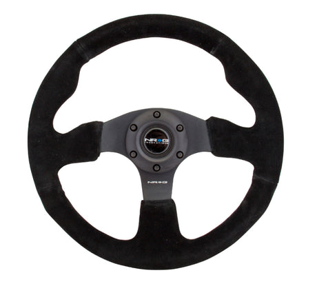 NRG Reinforced Steering Wheel (320mm) Suede w/Black Stitch NRG Steering Wheels  AXOPROS