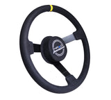 NRG Reinforced Steering Wheel (380mm) Nascar/ Alcantara 3 Spoke w/ NRG Logo/ Removable Crushed Pad NRG Steering Wheels  AXOPROS