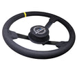 NRG Reinforced Steering Wheel (380mm) Nascar/ Alcantara 3 Spoke w/ NRG Logo/ Removable Crushed Pad NRG Steering Wheels  AXOPROS
