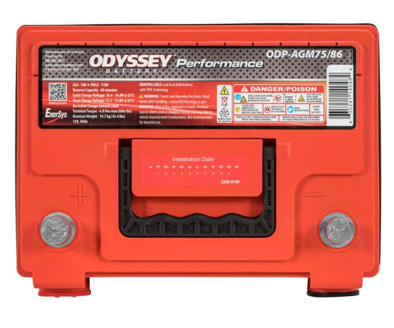 Odyssey Battery Auto/Truck Performance AGM Battery (75/86-705) Odyssey Battery Batteries  AXOPROS
