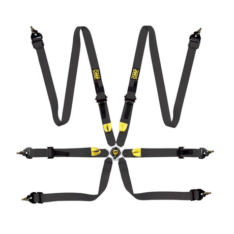 OMP Safety Harness First 2In Black (Fia 8853-2016) Pull Up - Steel Adj OMP Seat Belts & Harnesses  AXOPROS