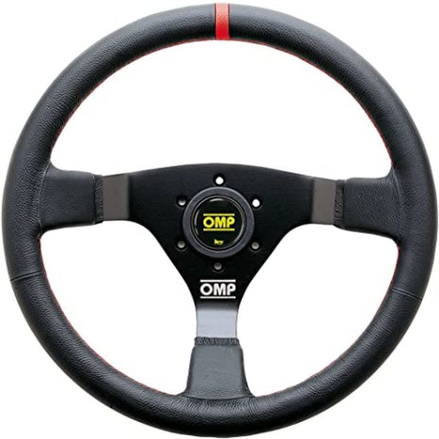 OMP WRC Steering Wheel Black/Red Leather OMP Steering Wheels  AXOPROS