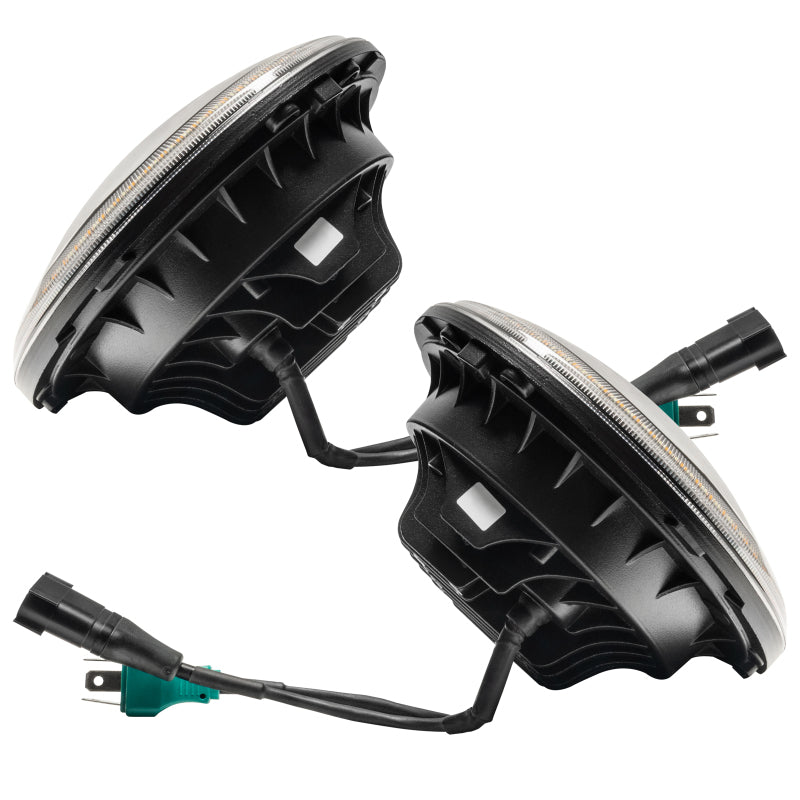 Oracle 07-18 Jeep Wrangler JK Switchback LED Halo Headlights - Amber/White - Switchback ORACLE Lighting Headlights  AXOPROS