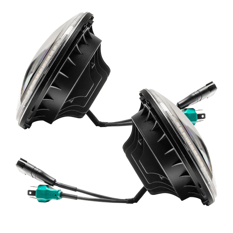 Oracle 07-18 Jeep Wrangler JK Switchback LED Halo Headlights - Amber/White - Switchback ORACLE Lighting Headlights  AXOPROS