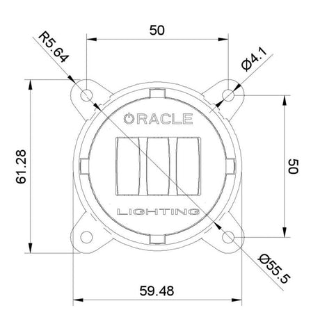 Oracle 60mm 15W Fog Beam LED Emitter SEE WARRANTY ORACLE Lighting Fog Lights  AXOPROS