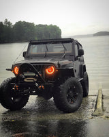 Oracle 7in High Powered LED Headlights - Black Bezel - Dynamic - Dynamic SEE WARRANTY ORACLE Lighting Headlights  AXOPROS