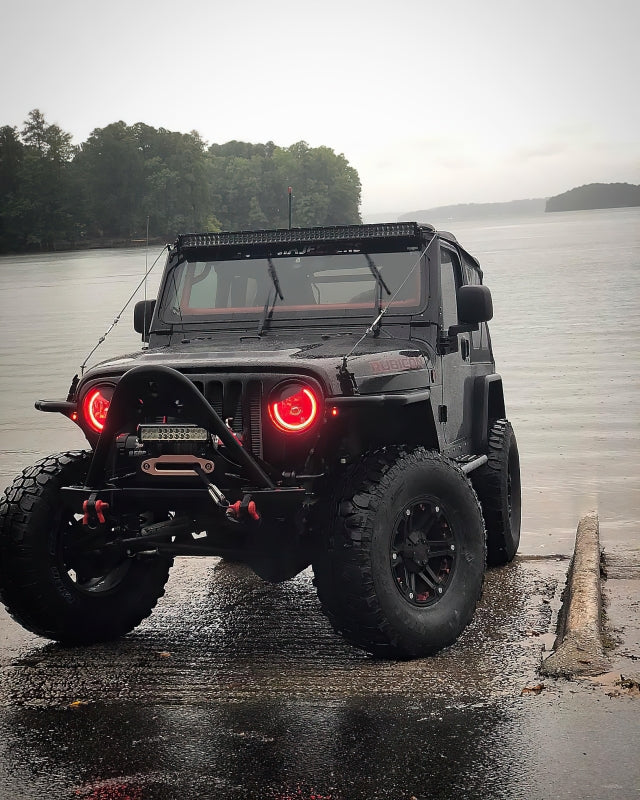 Oracle 7in High Powered LED Headlights - Black Bezel - Dynamic - Dynamic SEE WARRANTY ORACLE Lighting Headlights  AXOPROS