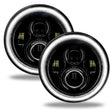 Oracle 7in High Powered LED Headlights - Black Bezel - White ORACLE Lighting Headlights  AXOPROS