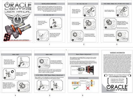 Oracle 9005 - S3 LED Headlight Bulb Conversion Kit - 6000K SEE WARRANTY ORACLE Lighting Bulbs  AXOPROS