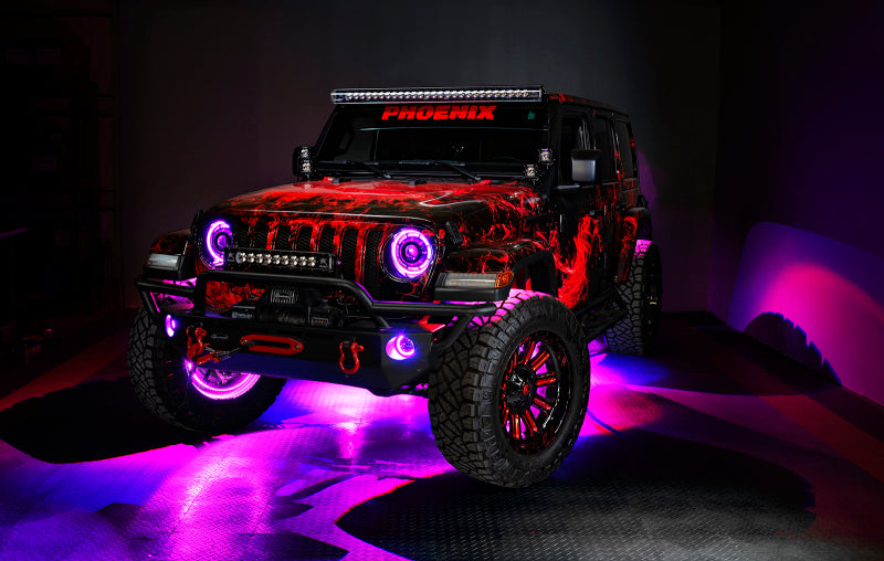 Oracle Bluetooth + RF Underbody Rock Light Kit - 8 PCS - ColorSHIFT ORACLE Lighting Light Bars & Cubes  AXOPROS
