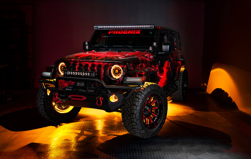 Oracle Bluetooth + RF Underbody Rock Light Kit - 8 PCS - ColorSHIFT ORACLE Lighting Light Bars & Cubes  AXOPROS