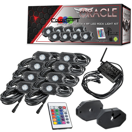 Oracle Bluetooth + RF Underbody Rock Light Kit - 8 PCS - ColorSHIFT ORACLE Lighting Light Bars & Cubes  AXOPROS