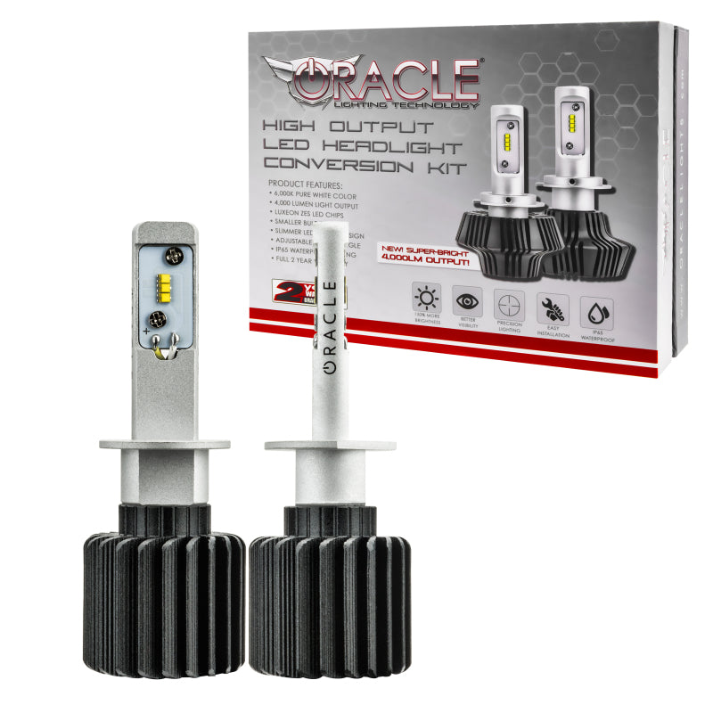 Oracle H1 4000 Lumen LED Headlight Bulbs (Pair) - 6000K SEE WARRANTY ORACLE Lighting Bulbs  AXOPROS