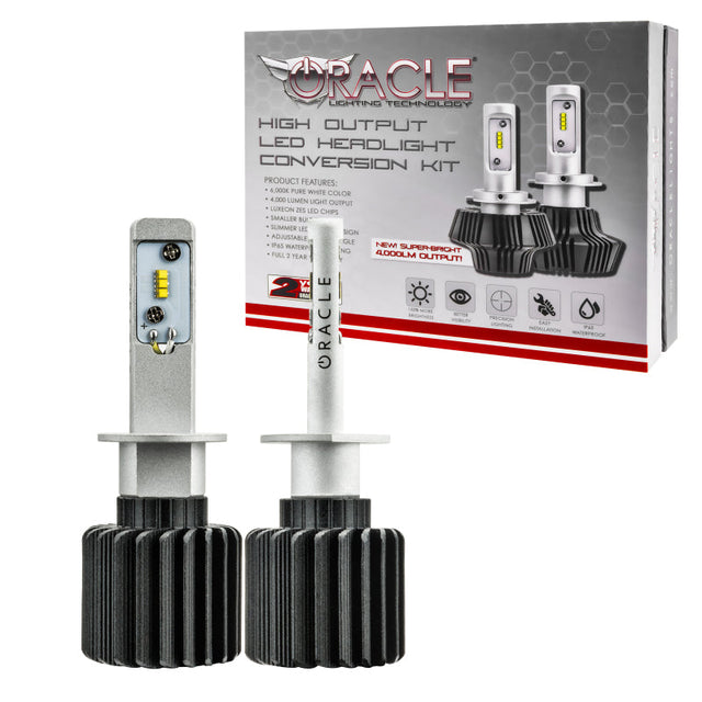 Oracle H1 4000 Lumen LED Headlight Bulbs (Pair) - 6000K SEE WARRANTY ORACLE Lighting Bulbs  AXOPROS