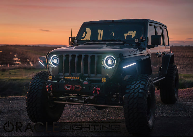Oracle Jeep JL/Gladiator JT Oculus Bi-LED Projector Headlights - Amber/White Switchback SEE WARRANTY ORACLE Lighting Headlights  AXOPROS