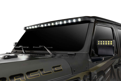 Oracle Jeep Wrangler JL/Gladiator JT Integrated Windshield LED Light Bar System ORACLE Lighting Light Mounts  AXOPROS