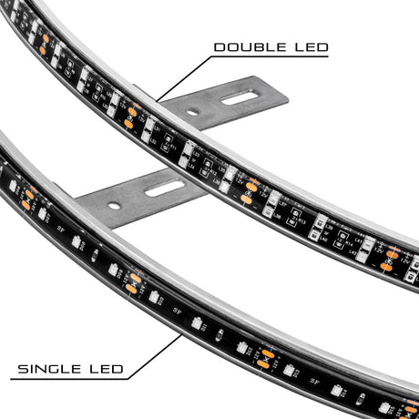 Oracle LED Illuminated Wheel Rings - Double LED - White SEE WARRANTY ORACLE Lighting Light Strip LED  AXOPROS