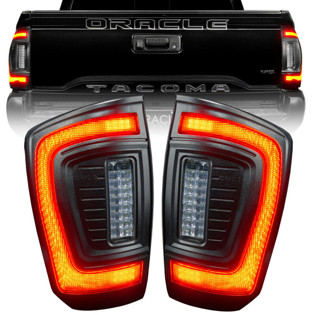 Oracle Lighting 16-23 Gen 3 Toyota Tacoma Black Series Flush Style LED Tail Lights SEE WARRANTY ORACLE Lighting Tail Lights  AXOPROS