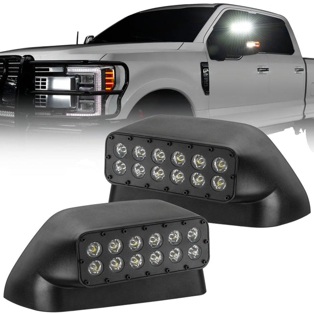 ORACLE Lighting 17-22 Ford Super Duty LED Off-Road Side Mirror Ditch Lights SEE WARRANTY ORACLE Lighting Side Mirrors  AXOPROS