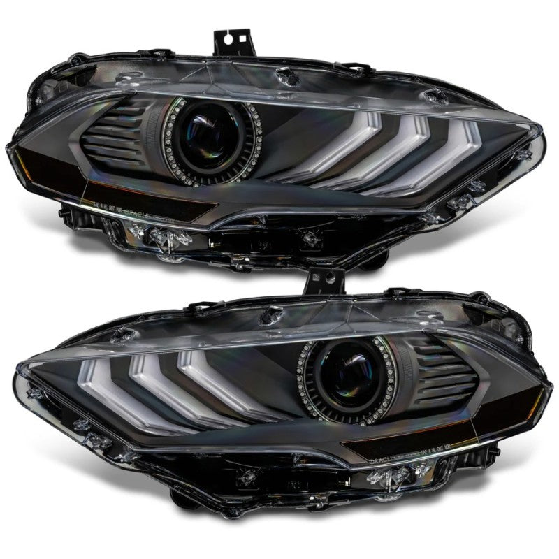 Oracle Lighting 18-23 Ford Mustang Dynamic ColorSHIFT LED Headlights - Black Series SEE WARRANTY ORACLE Lighting Headlights  AXOPROS