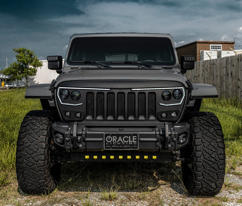 ORACLE Lighting 2019+ Jeep Wrangler JL Skid Plate w/ Integrated LED Emitters - Yellow SEE WARRANTY ORACLE Lighting Skid Plates  AXOPROS