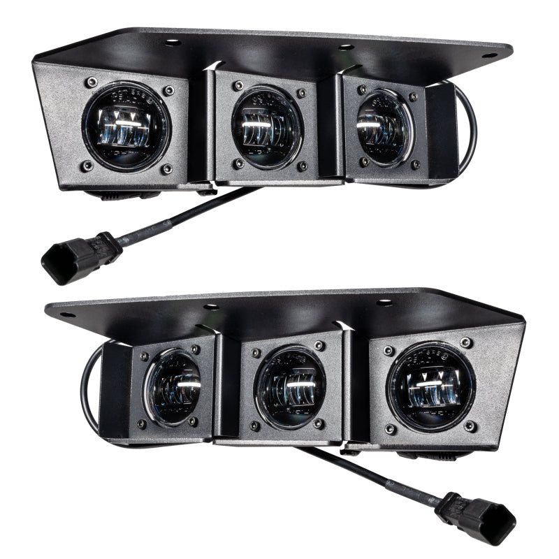 ORACLE Lighting 21-22 Ford Bronco Triple LED Fog Light Kit for Steel Bumper - White ORACLE Lighting Fog Lights  AXOPROS