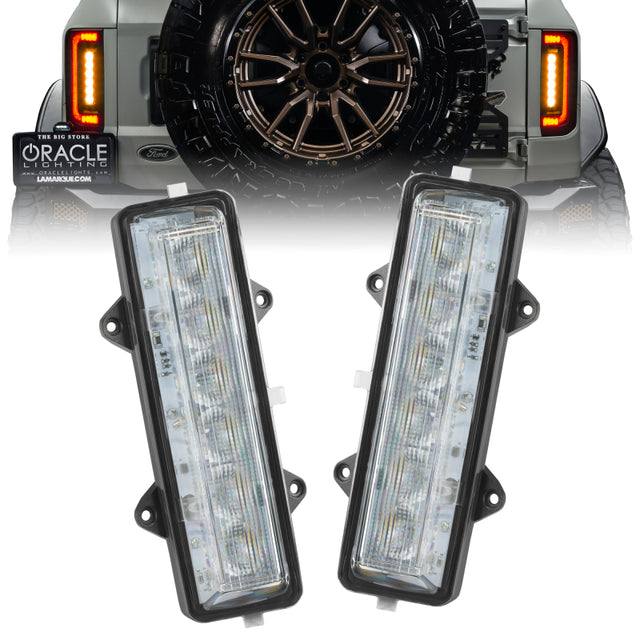 Oracle Lighting 21-23 Ford Bronco Dual Function Reverse LED Flush Taillight - Amber/Wht ORACLE Lighting Tail Lights  AXOPROS