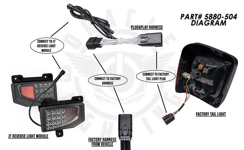 Oracle Plug & Play Wiring Adapter for Jeep Gladiator JT Reverse Lights ORACLE Lighting Wiring Harnesses  AXOPROS