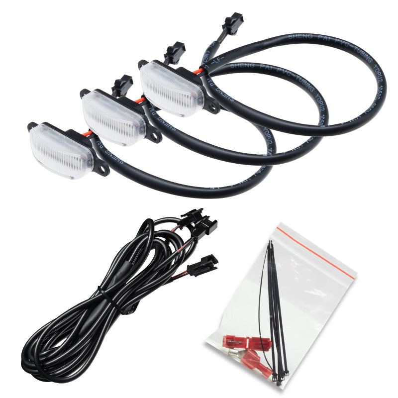 Oracle Universal Pre-Runner Style LED Grill Light Kit (New Style) - Amber w/Clear Lens SEE WARRANTY ORACLE Lighting Light Strip LED  AXOPROS